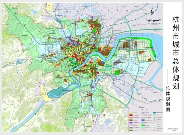 杭州市总体规划图(2007年)